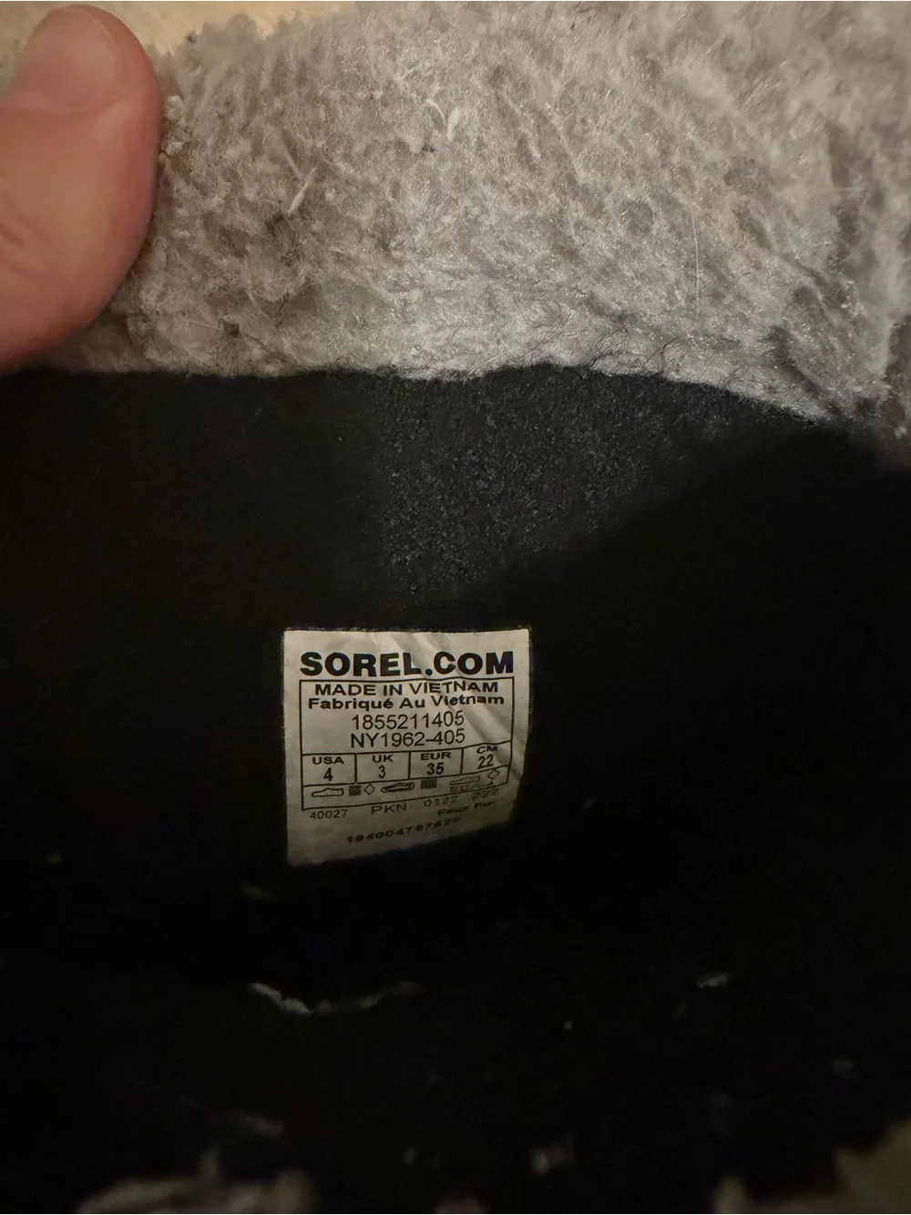 Sorel Navy and Black Winter Snow Boot with Faux Fur Cuff